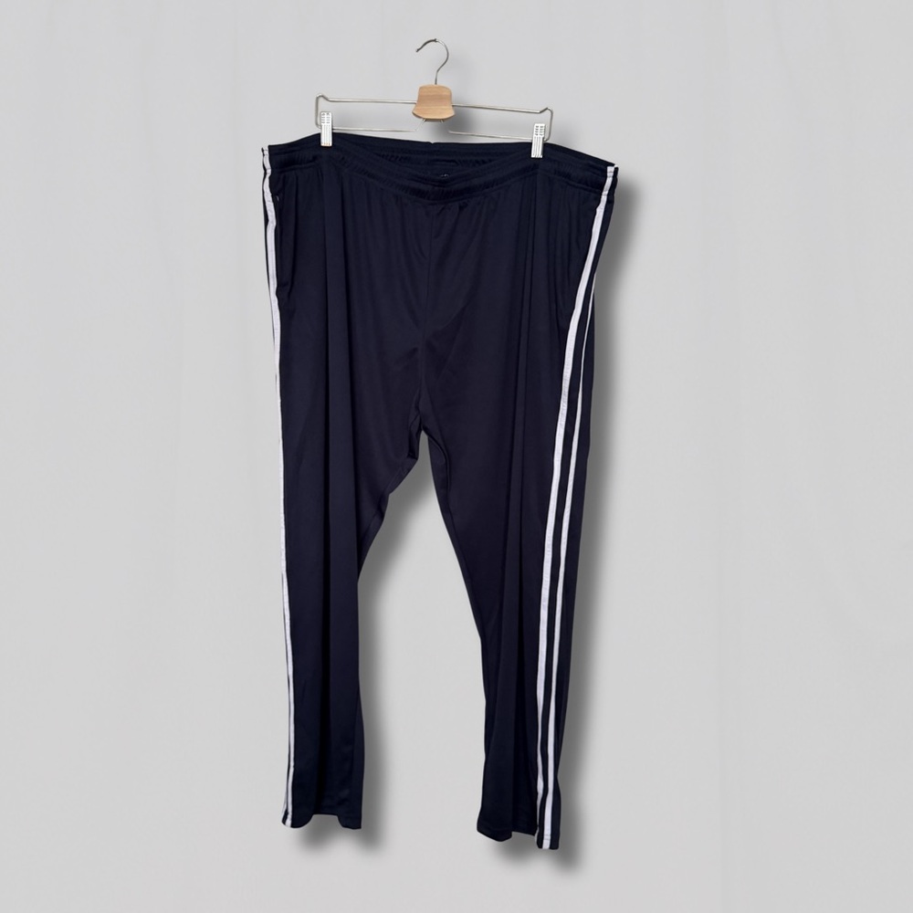 Real Essentials Navy Joggers with White Stripes